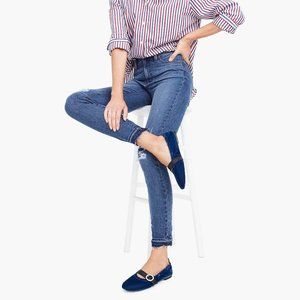 J. Crew 9" Toothpick Jean in Rip & Repair NWOT